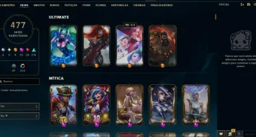 Conta LOL com +400 Skins (Incluindo Prestígios, Lendárias)