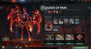 CONTA DOTA 2 DIVINE COM ARCANAS, PERSONAS, IMORTAIS E SETS