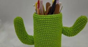 Porta Lápis ou porta treco em crochê