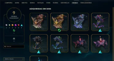 Platina 4 com 40 Champs e 12 Skins