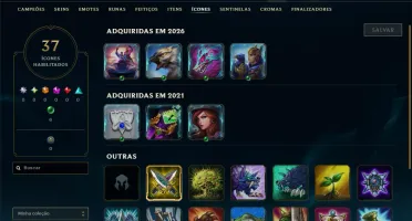 Platina 4 com 40 Champs e 12 Skins