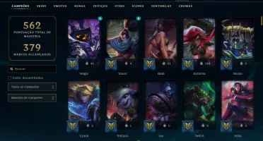 Conta de lol (204 skins) e valorant (com skins)