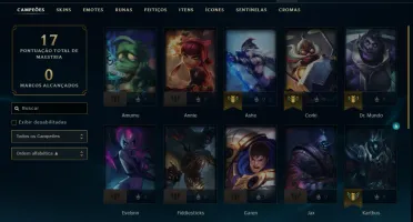 Conta league of legends, smurf, LV49 main talon, ex platina