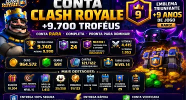 Conta Clash Royale, +9500 Trofèus, Conta Rara E Barata, Prom