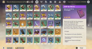 Conta Genshin AR58 com 11 personagens 5* + 5 armas 5*