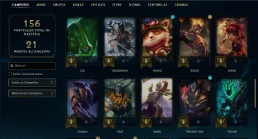 Conta bronze 3 afundada com 53 champs e 13 sklins