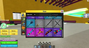 Conta de Blox Fruits (Lvl 2800, fruit storage max 3 etc)