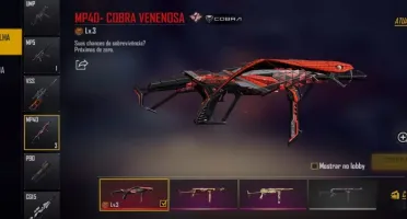 Conta no Free Fire com Punho Cobra e MP40 Cobra