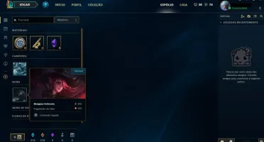 Conta LoL lvl 30 - Prata I - 20 Campeões