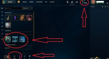 Conta LoL platina IV 75V e 35D, perfeita!