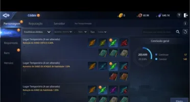 Conta top bem upada item epico