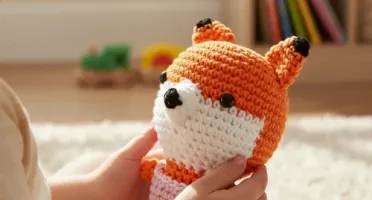 Raposa Cabeçuda Amigurumi Artesanal Bebê Decoração Quarto