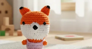Raposa Cabeçuda Amigurumi Artesanal Bebê Decoração Quarto
