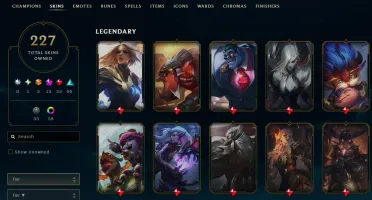 Conta LoL | Todos os Campeões | 227 Skins