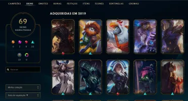 Conta level 268 / 150+ campeões / 2532 RP disponíveis