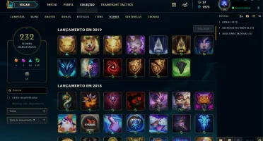 Conta LOL todos os champs e 175 skins