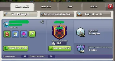 Conta Clash Of Clans Cv15
