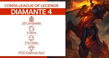 CONTA LEAGUE OF LEGENDS |DIAMANTE 4 • 28 CAMPEÕES • HIGH MMR