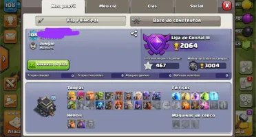 Conta Clash of clans cv9 FULL