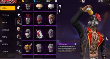 conta free fire rara ( conta de streamer )