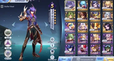 Conta Saint Seiya Awakening - 805 Gemas e Cavaleiros Fortes
