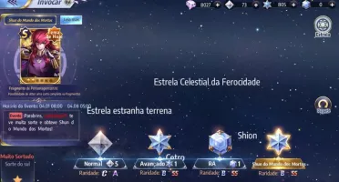 Conta Saint Seiya Awakening - 805 Gemas e Cavaleiros Fortes