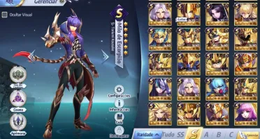 Conta Saint Seiya Awakening - 805 Gemas e Cavaleiros Fortes