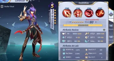 Conta Saint Seiya Awakening - 805 Gemas e Cavaleiros Fortes