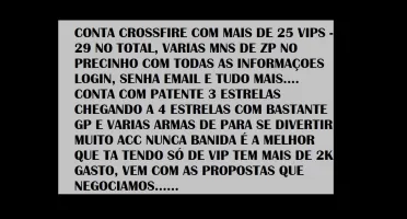 CONTA CROSSFIRE MUITA VIP E BARATA