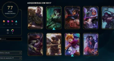 CONTA LOL 77 SKINS 145 CHAMPS