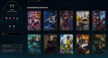 CONTA LOL 77 SKINS 145 CHAMPS