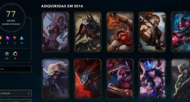CONTA LOL 77 SKINS 145 CHAMPS