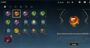 Conta Wild Rift Esmeralda 4 Main Top com skin da Riven