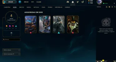 Conta LoL Troco Email Level 45 Platina III 31 Champs 4 Skins