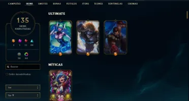 Conta Gold 1 Full Champs 135 Skins