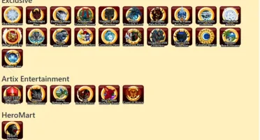 10 Anos - 4 Chest - 1 HeroMart - 3 Calendário - 134 Badge