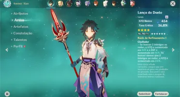 Conta Genshin Impact PC Xiao Kazuha Zhongli Tartaglia Keqing