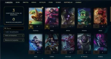 Conta bronze 2 com 41 Champs e 9 Skins + 3 Fragmentos