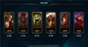 Conta bronze 2 com 41 Champs e 9 Skins + 3 Fragmentos