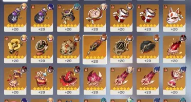 Genshin Impact AR55 com 7 personagens 5* e todos os 4*
