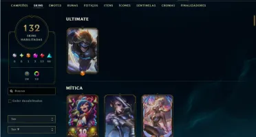 Platina 4 com TODOS os Champs e 132 Skins +2 Prestigios