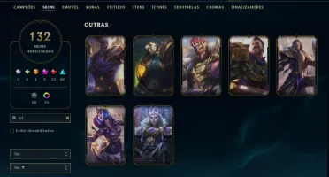 Platina 4 com TODOS os Champs e 132 Skins +2 Prestigios