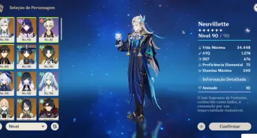 Conta Genshin AR 58 15* Personagens 5 estrelas 5* Armas T5.