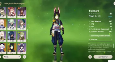 Conta Genshin AR 58 15* Personagens 5 estrelas 5* Armas T5.