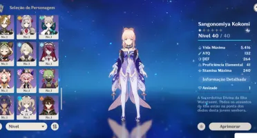 Conta Genshin AR 58 15* Personagens 5 estrelas 5* Armas T5.