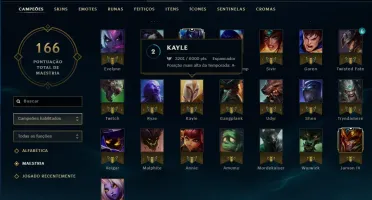Conta League of Legends Bronze 1 MMR muito bom