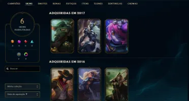 Conta League of Legends Bronze 1 MMR muito bom