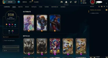 Conta de LOL Nv: 311 e 238 skins