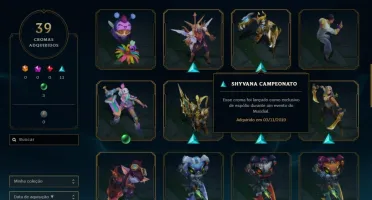 CONTA COM 10 ANOS - 345 SKINS (RIVEN CAMP S2 E TODAS ULT.)