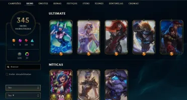 CONTA COM 10 ANOS - 345 SKINS (RIVEN CAMP S2 E TODAS ULT.)